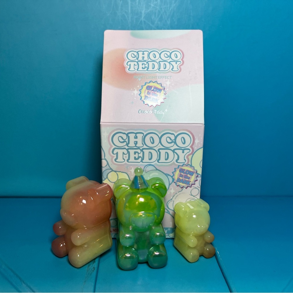 Choco Teddy - Colorful Candy Chocolate Bear Blind Box Figures - Glow in the Dark